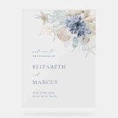 Beach Blue Acrylic Wedding Welcome Sign アクリルサイン (正面)