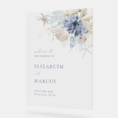 Beach Blue Acrylic Wedding Welcome Sign アクリルサイン (傾斜)