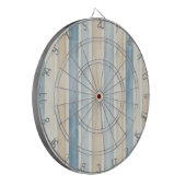 Beach Blue Cream Stripes Bridal Shower ダーツボード (正面左)