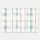 Beach Blue White Christmas Tree Ornaments ラッピングペーパーシート (正面)