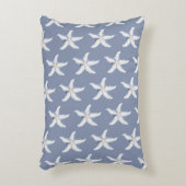 Beach Blue White Starfish アクセントクッション (正面(垂直))