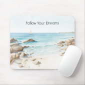 Beach Boat Ocean View  マウスパッド (マウス)