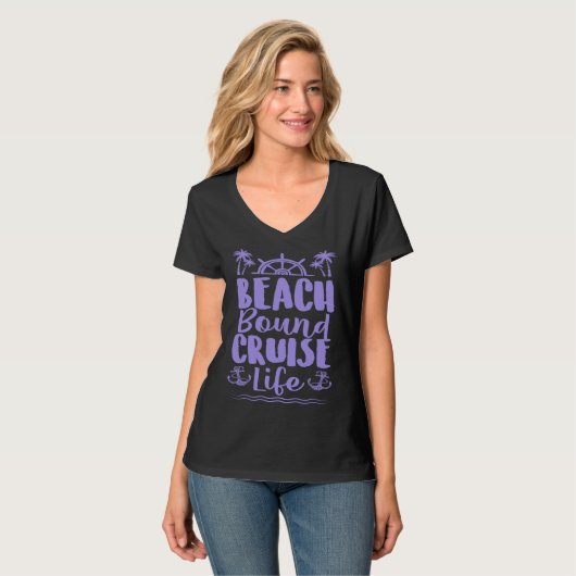 Beach Bound Cruise Trip Tropical Cruise Ship Vacat Tシャツ (正面フル)