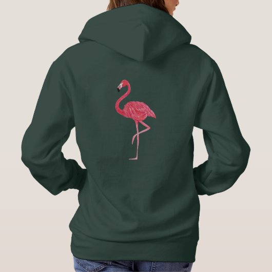 Beach bride typography stand tall pink flamingo ho パーカ (裏面)