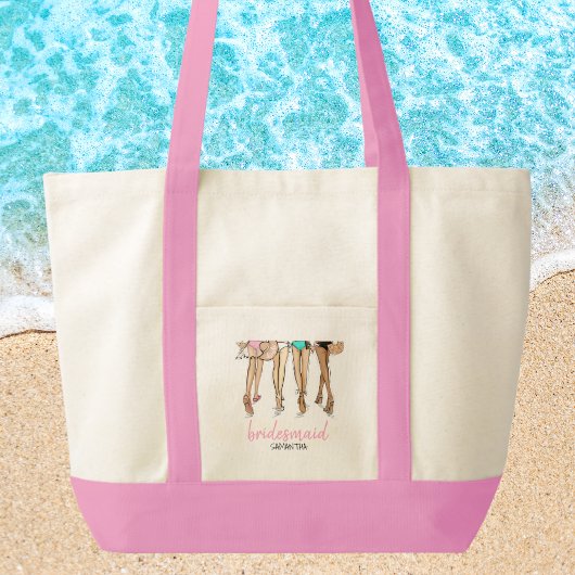 Beach Bridesmaid Proposal Bachelorette Favor Name トートバッグ