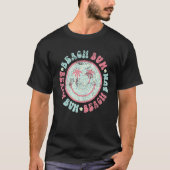 Beach Bum Beachy Vacation Smile Face Groovy Tシャツ (正面)