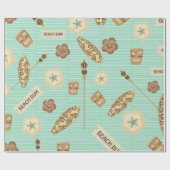 Beach Bum Linen Wrapping Paper ラッピングペーパー (フラット)