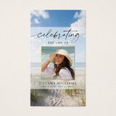 Beach Celebrating the Life Modern Prayer Card (正面)