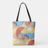 Beach Chair Art Custom Summer Tote トートバッグ (裏面)
