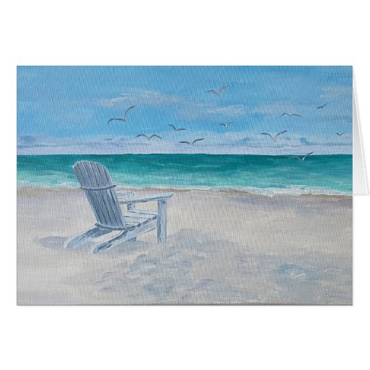 Beach chair painting, feel better card (正面横)
