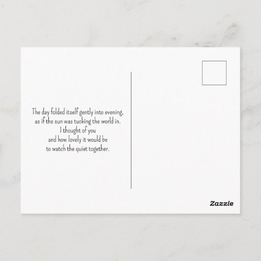 Beach Chairs Sunset Coastal Ocean Vacation ポストカード (裏面)