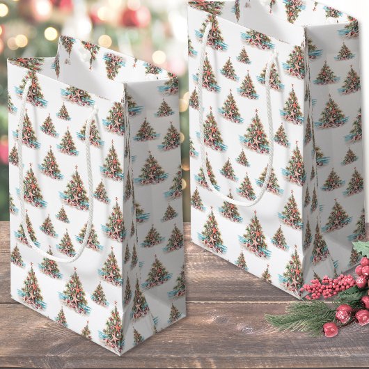 Beach Christmas スモールペーパーバッグ