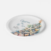 Beach Christmas ペーパープレート (アングル)