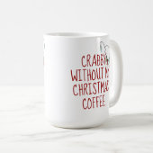 Beach Christmas Crab Coffee Mugs コーヒーマグカップ (正面右)