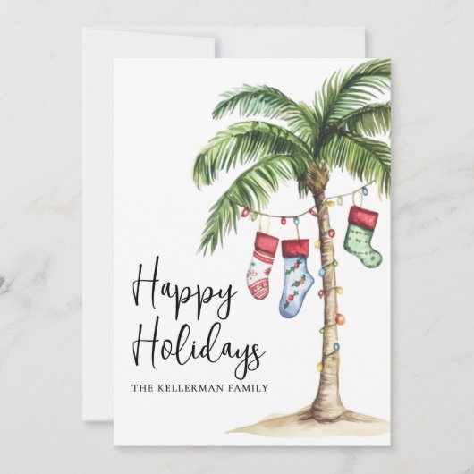 Beach Christmas Happy シーズンカード (正面)