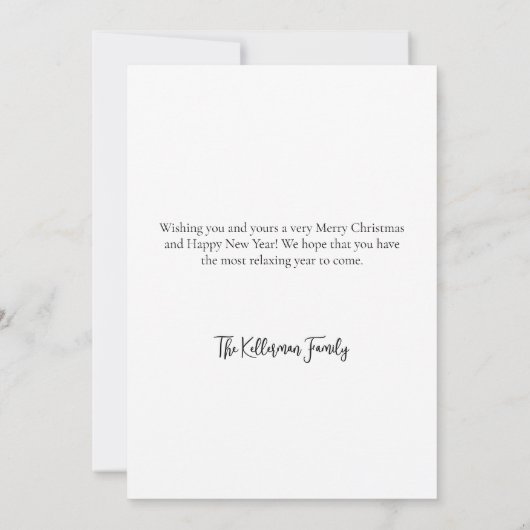 Beach Christmas Happy シーズンカード (裏面)