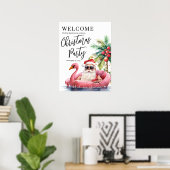 Beach Christmas Party Welcome ポスター (ホームオフィス)