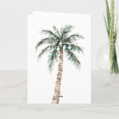 Beach Coast Blond Woman Christmas カード (裏面)