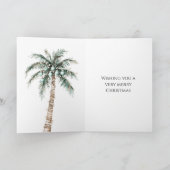 Beach Coast Blond Woman Christmas カード (内部)