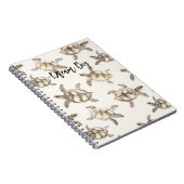 Beach Coast Ocean Sea Turtles ノートブック (右側)