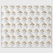 Beach Coast Snowman Christmas ラッピングペーパー (フラット)