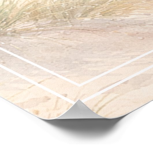 Beach coastal Bridal Shower welcome ポスター (角)