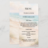 Beach coastal dinner wedding メニュー (正面/裏面)