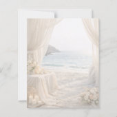 Beach coastal elegant romantic wedding invitation (裏面)