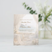 Beach coastal elegant romantic wedding invitation (スタンド正面)