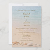 Beach coastal wedding 招待状 (正面)