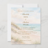 Beach coastal wedding invitation (正面)