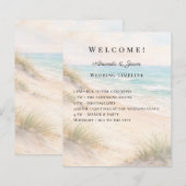 Beach coastal wedding program timeline (正面/裏面)