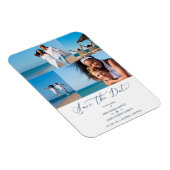 Beach Collage 4 Photos Modern Couple Wedding マグネット (右側)