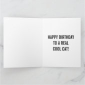 BEACH COOL CAT BIRTHDAY GREETING CARD カード (内部)