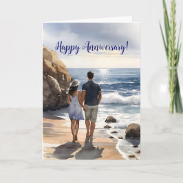 BEACH COUPLE ANNIVERSARY CARD サンキューカード