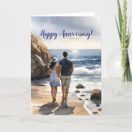 BEACH COUPLE ANNIVERSARY CARD サンキューカード