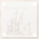 Beach Cream Sand Castle ガラスコースター (裏面)