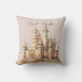 Beach Cream Sand Castle クッション (正面)