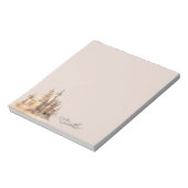 Beach Cream Sand Castle ノートパッド (回転)