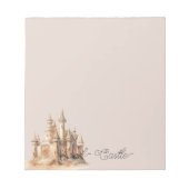 Beach Cream Sand Castle ノートパッド (正面)