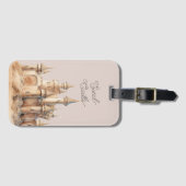 Beach Cream Sand Castle ラゲッジタグ (正面横)