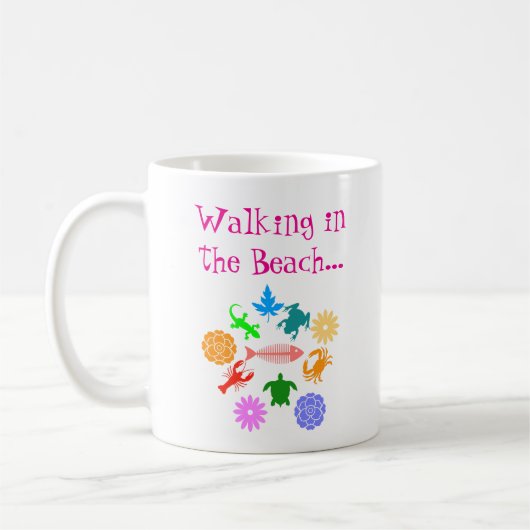 Beach Creatures コーヒーマグカップ (左)