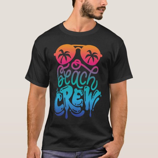 Beach Crew Family Vacation Matching Group Tシャツ (正面)