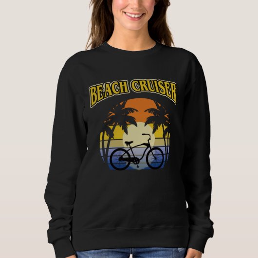 Beach Cruiser Bicycle Riding Leisure Casual Bike R スウェットシャツ (正面)