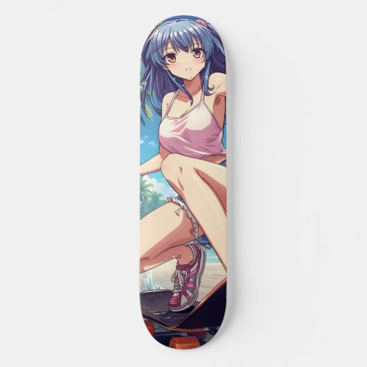 Beach Day Anime Skateboard Deck スケートボード (正面)