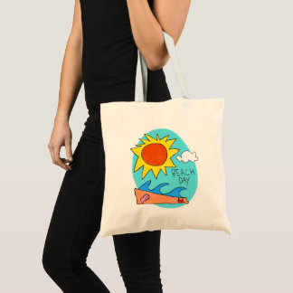 "Beach Day" Budget Tote Bag トートバッグ