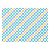 Beach day diagonal checkerboard pattern テーブルクロス (正面(横))