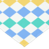 Beach day diagonal checkerboard pattern テーブルクロス (アングル)