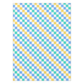 Beach day diagonal checkerboard pattern テーブルクロス (正面)