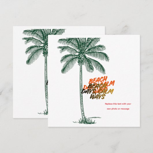 Beach Days Calm Ways サンキューカード (正面/裏面)